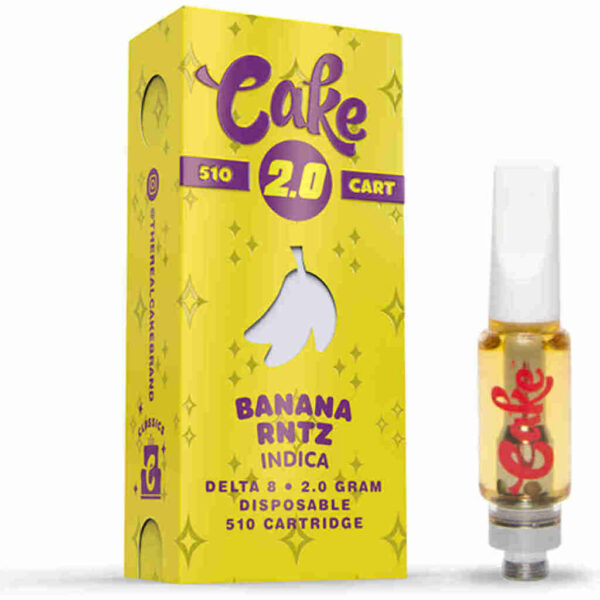 Cake Delta-8 510 Vape Cartridges 2g Banana Runtz - Image 2