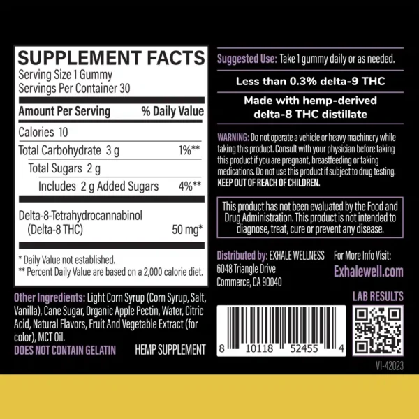 1500mg Delta 8 Gummies (Tropical) - Image 3