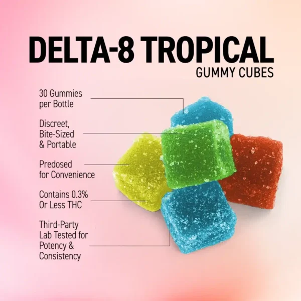 1500mg Delta 8 Gummies (Tropical) - Image 4