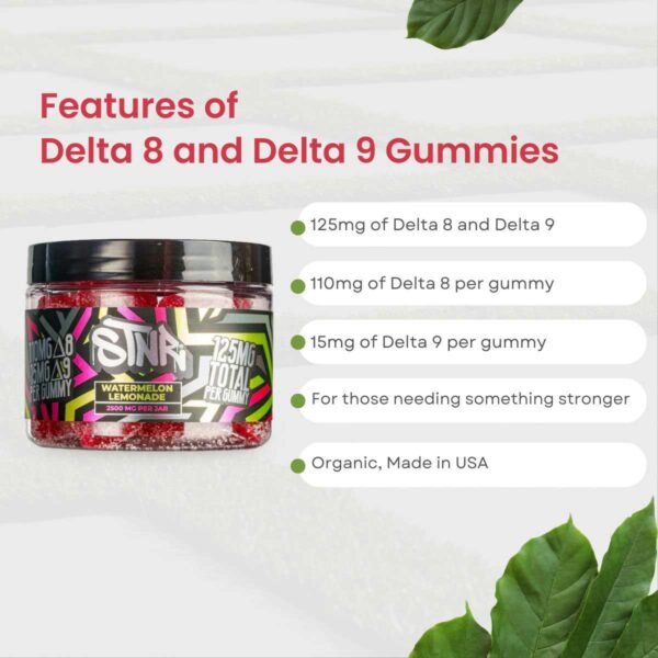 Delta 8 and Delta 9 THC Gummies (2500mg) - Image 4