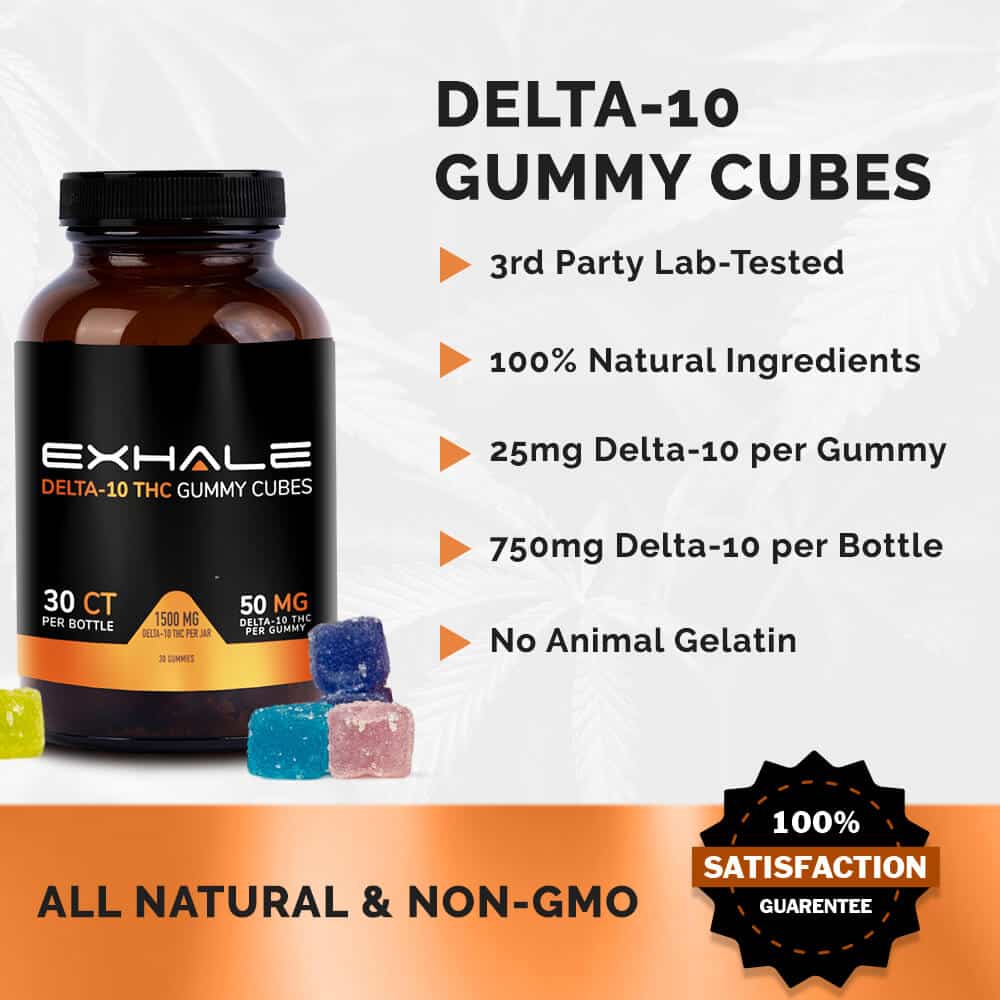 750mg Delta-10 Gummy Cubes - Image 5