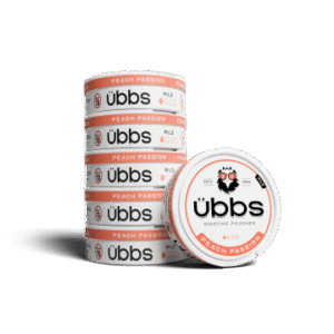 Übbs Peach Passion Nicotine Pouches Roll of 5 cans